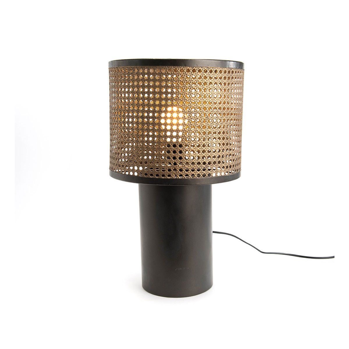 Lampe De Table Malacca noir, AMADEUS