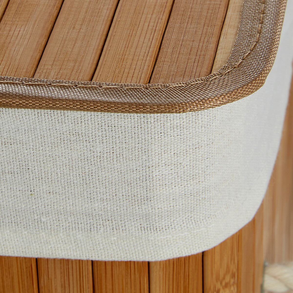 Bamboo Laundry Hamper With Liner natural, SO'HOME