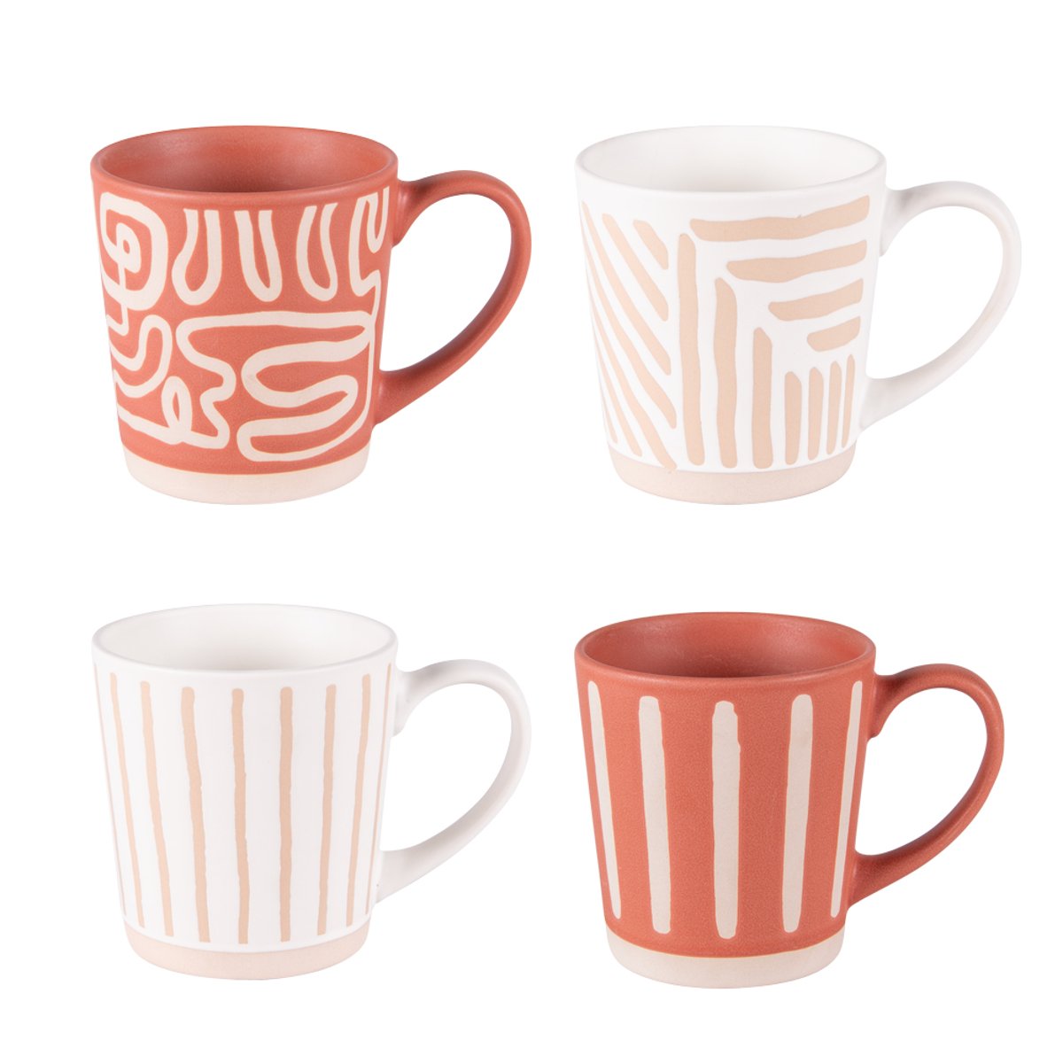 Coffret de 4 mugs Diwali 34 cl multicolore, TABLE PASSION