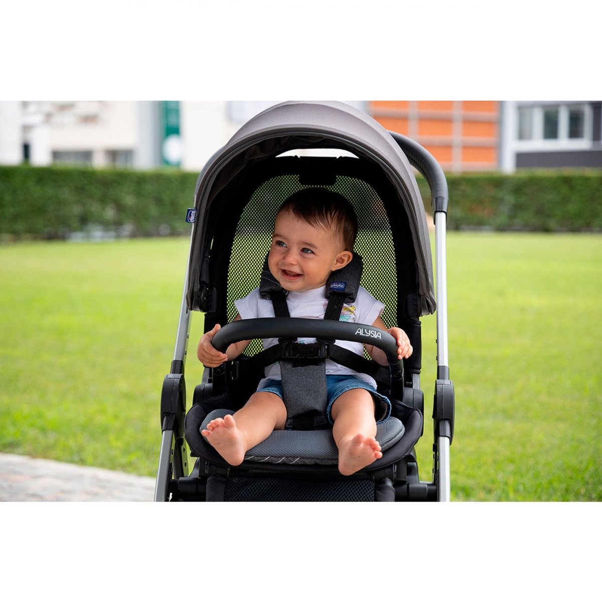 Poussette Trio Alysia i-Size gris, CHICCO