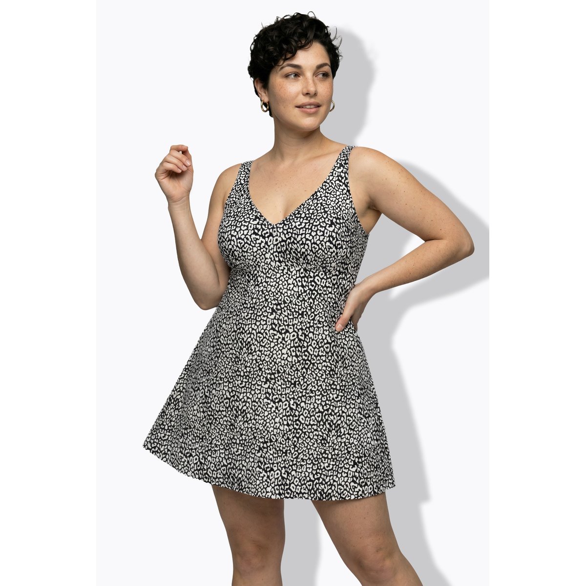 Robe de bain à bonnets souples. noir, ULLA POPKEN