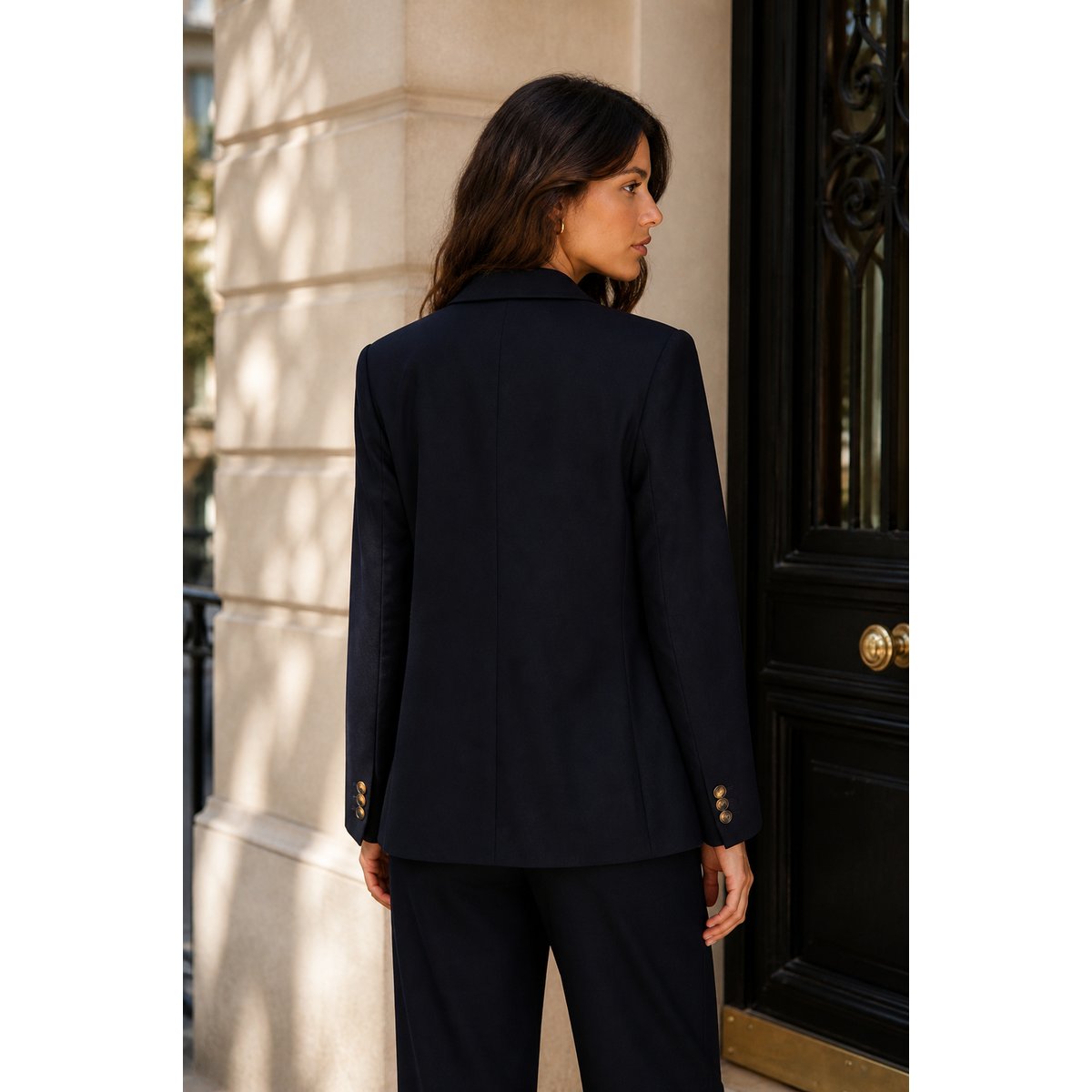 Veste col revers uni VADALS 25-marine, LA PETITE ETOILE