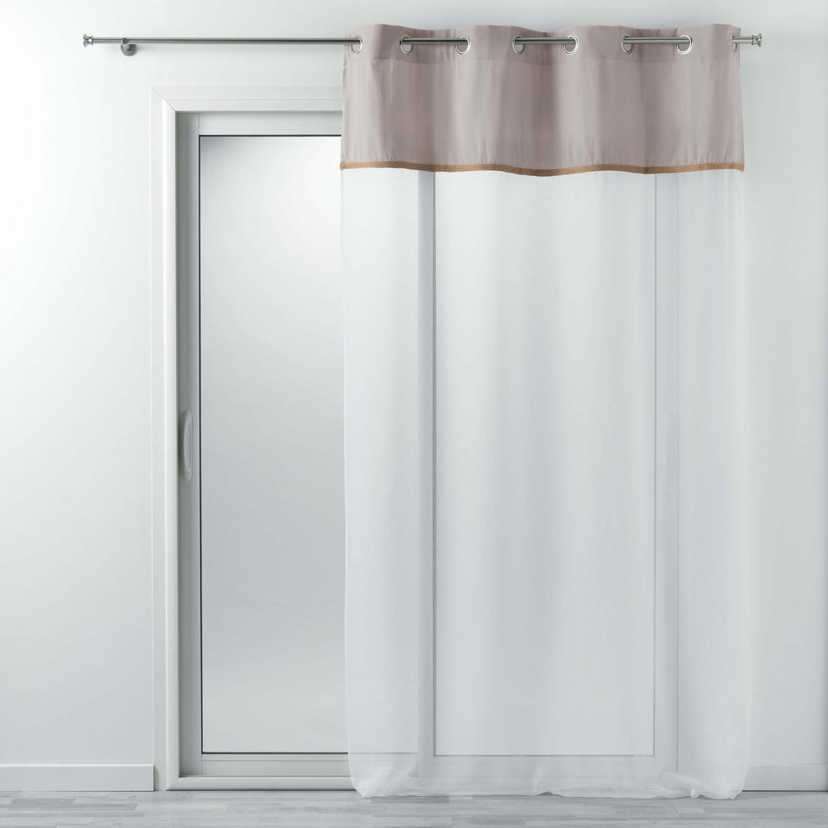 Rideau Voile 140x280cm Kelonia vert gris, EDEN