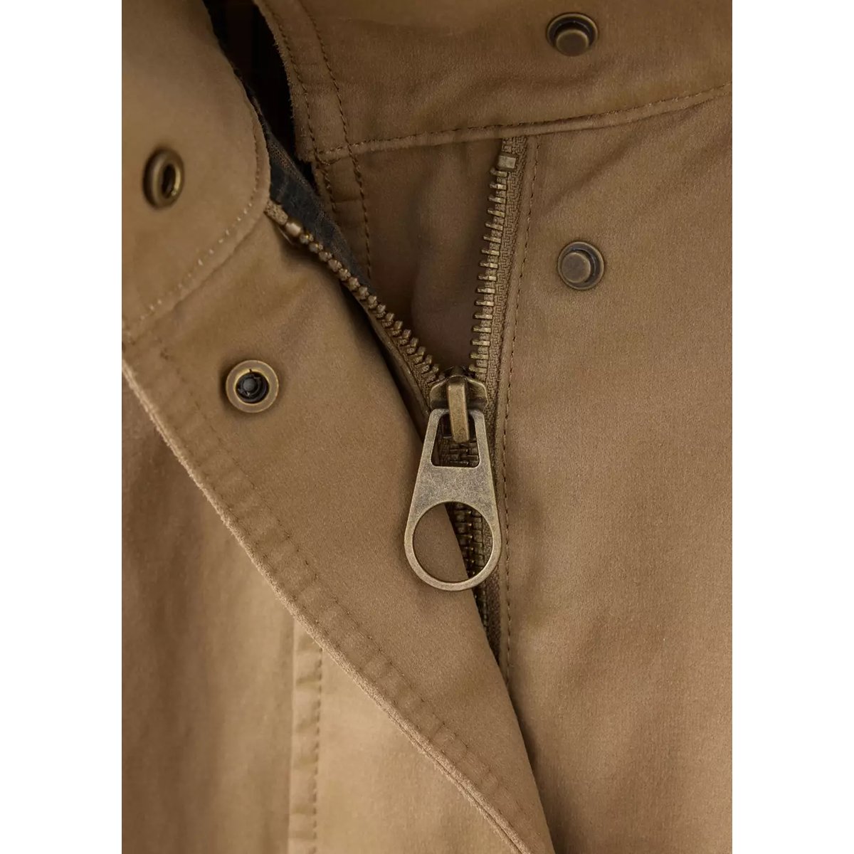 Veste à col cheminée avec poches beige, MANGO