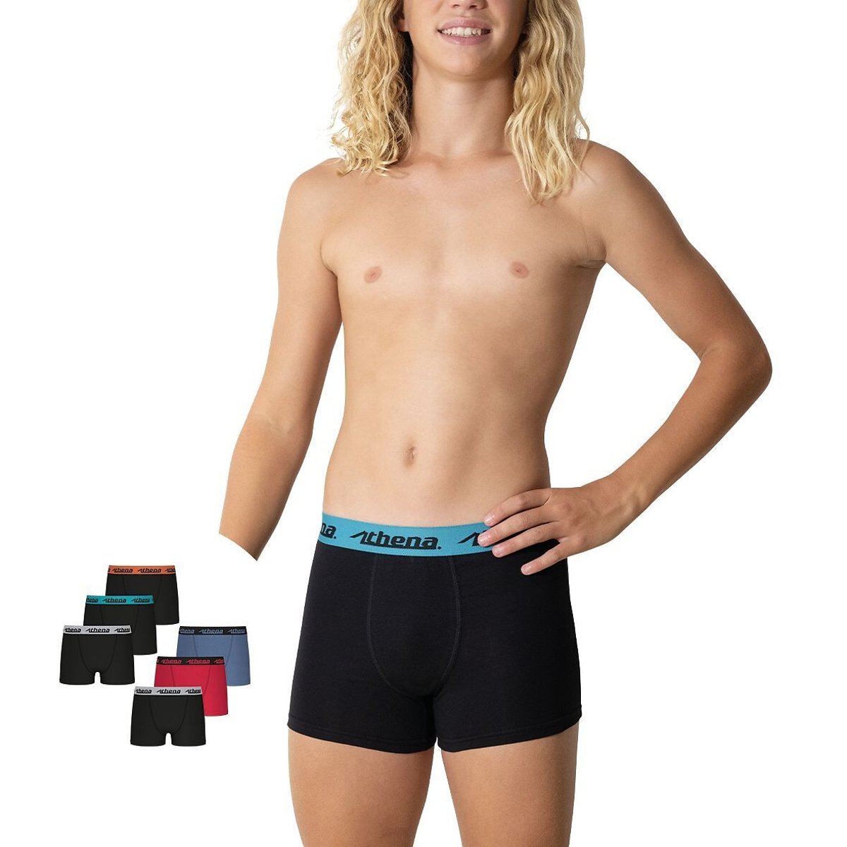 Lot de 6 boxers trio choc, ECO PACK multicolore, ATHENA