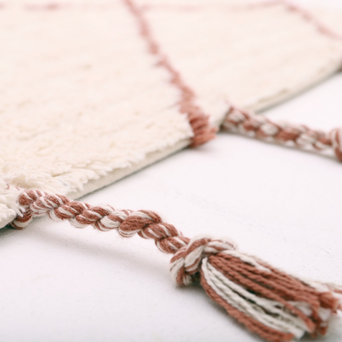 Tapis coton berbère VIKTOR naturel / ambre, NATTIOT