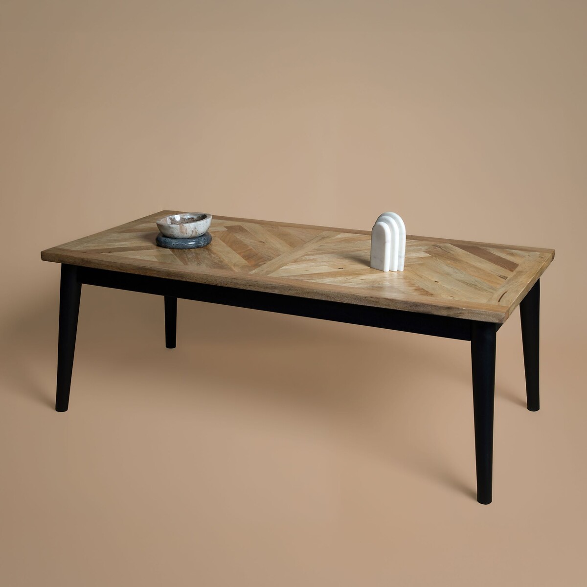 Beau Herringbon Parquet Mango Wood Coffee Table wood, ÉDITÉ