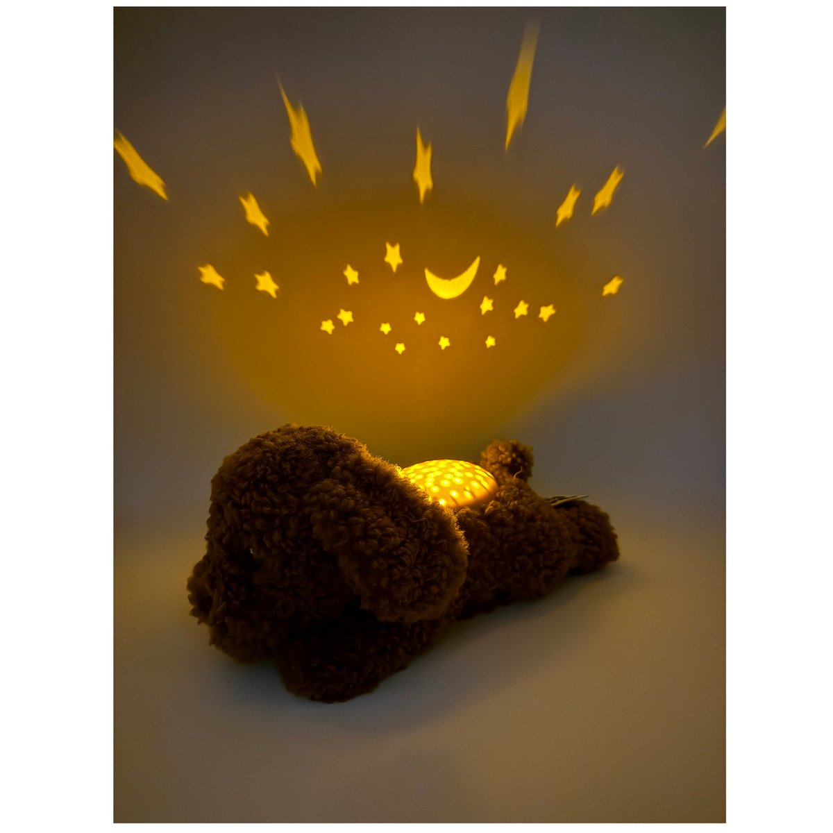 Peluche projecteur d'étoiles Chien marron, CLOUD B