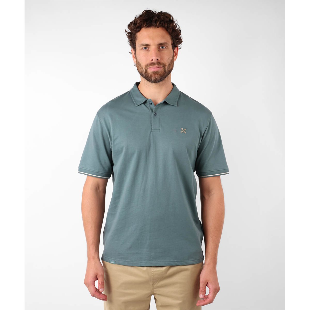 Polo manches courtes uni jersey TIMELESS jungle, OXBOW