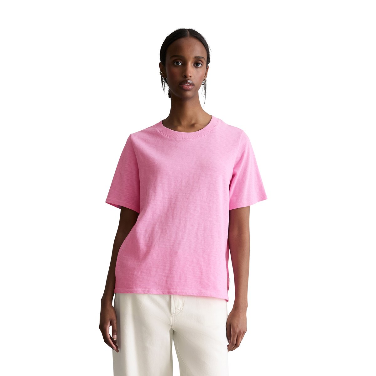 DfC T-shirt en jersey slub loose en coton bio doux rose pale, MARC O’POLO DENIM