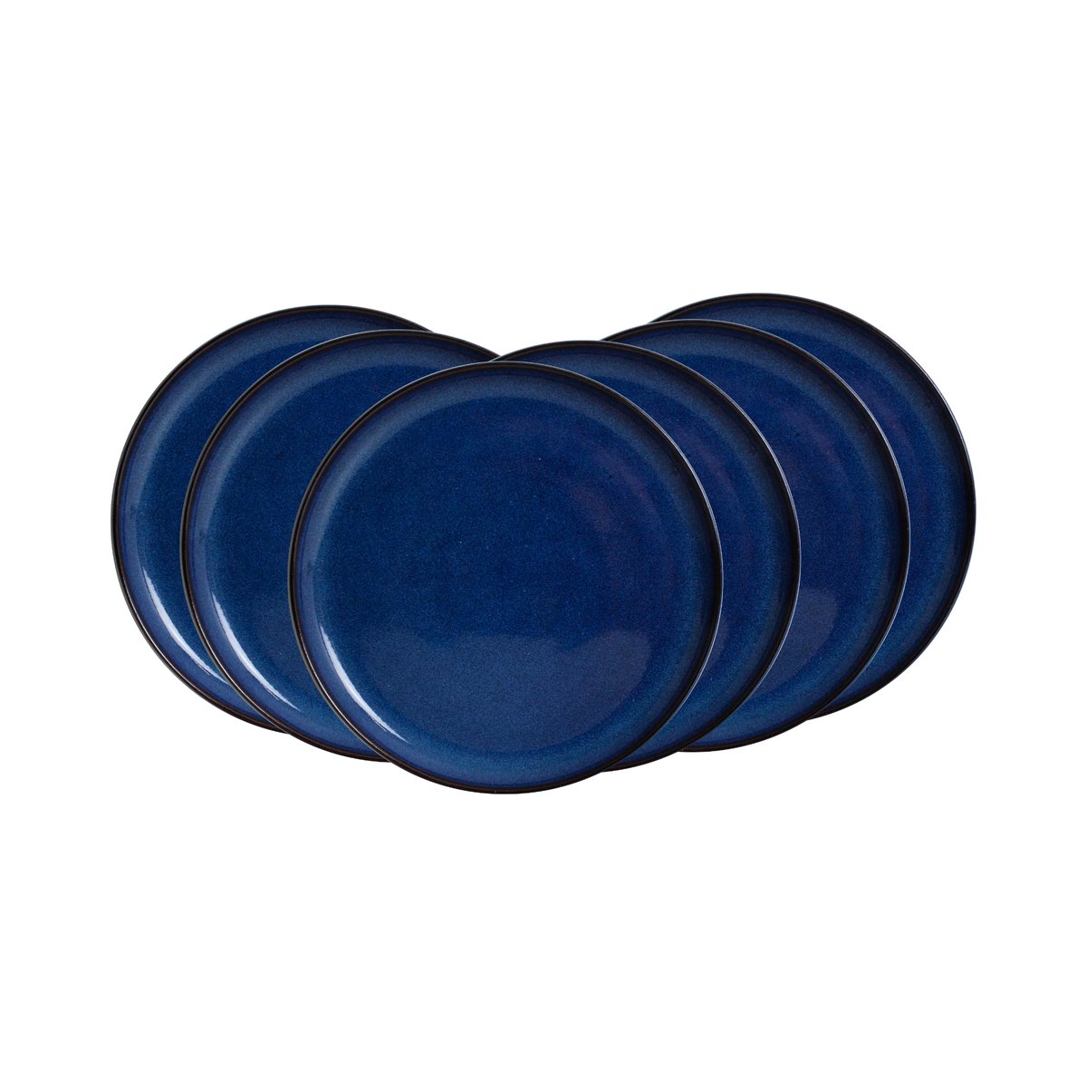 Lot de 6 petites assiettes à dessert, BLUE MOON bleu, ARTIME