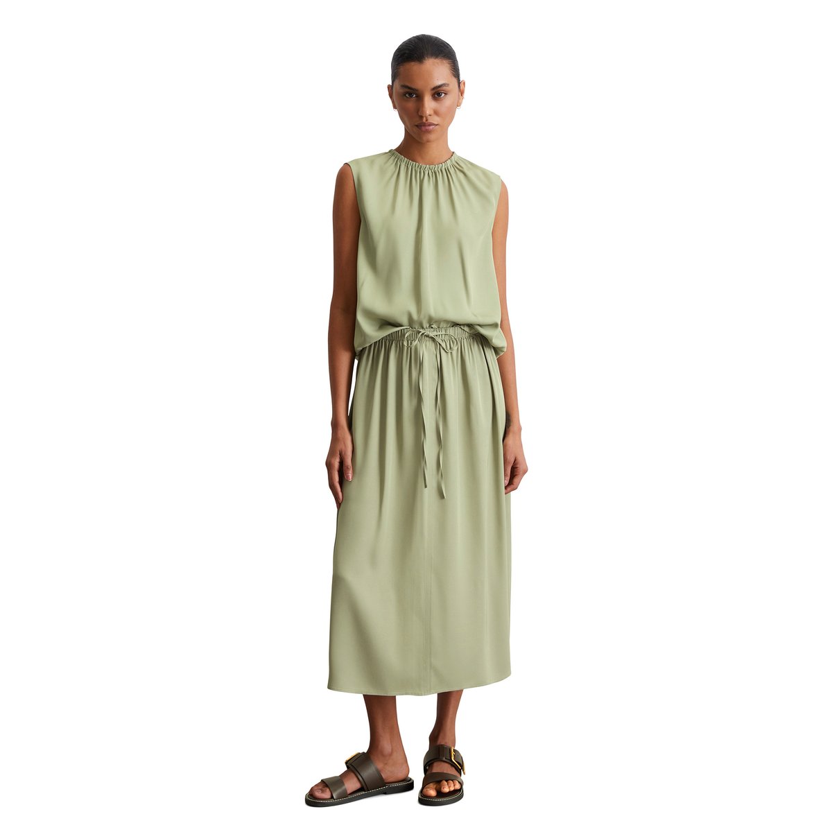 Blouse sans manches regular en LENZING™ ECOVERO™ vert clair, MARC O'POLO