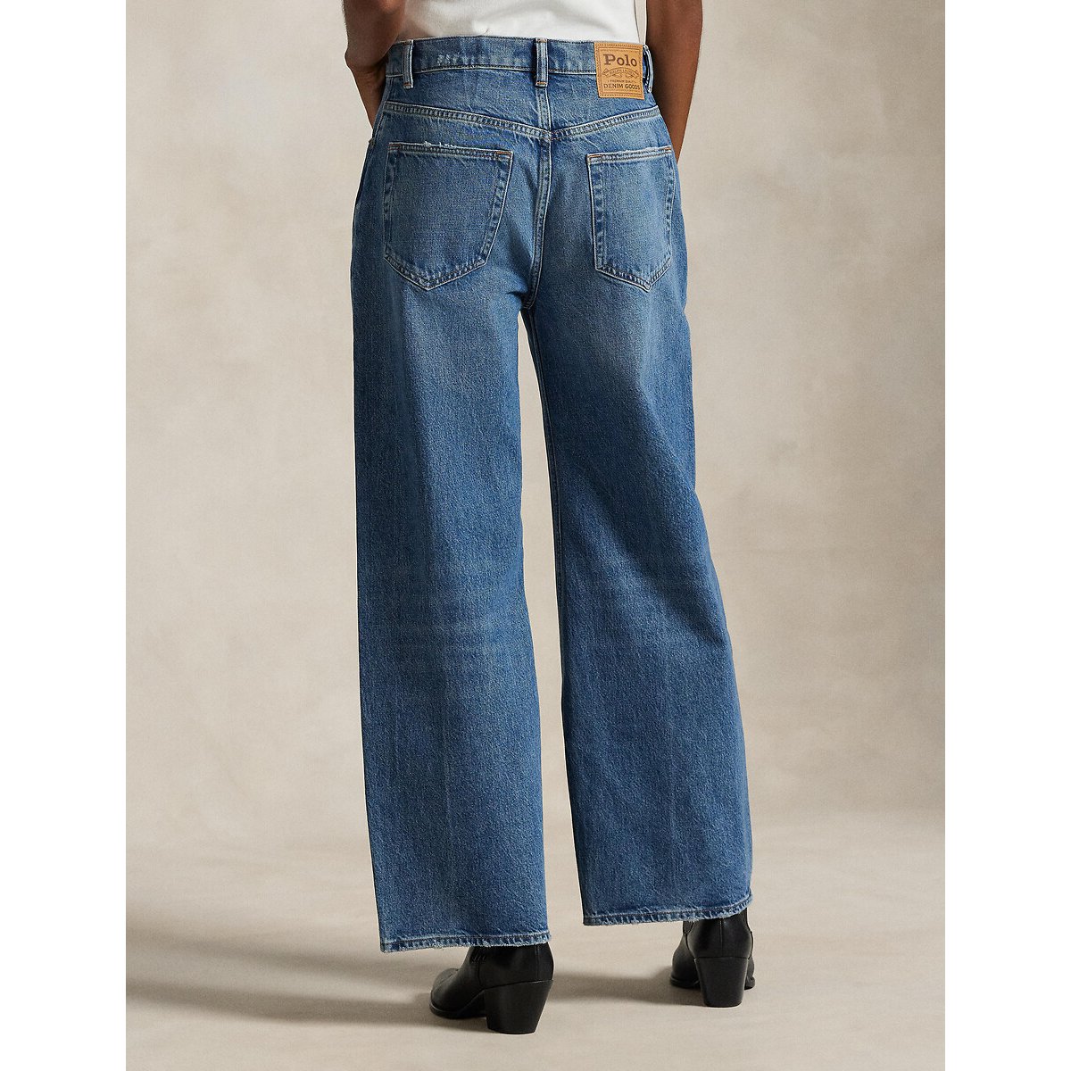 Wide Leg Jeans faded denim, POLO RALPH LAUREN