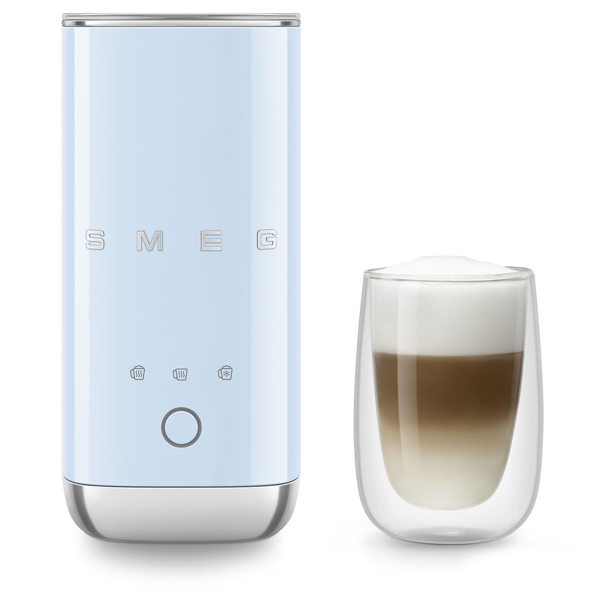 Mousseur à lait MFF02 bleu azur brillant, SMEG
