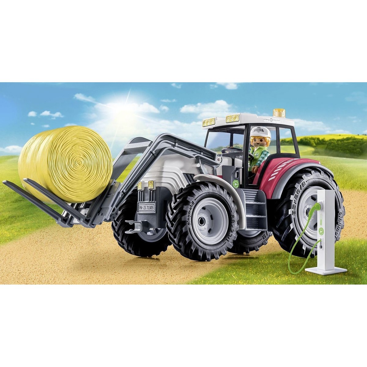 Grand tracteur électrique multicolore, PLAYMOBIL