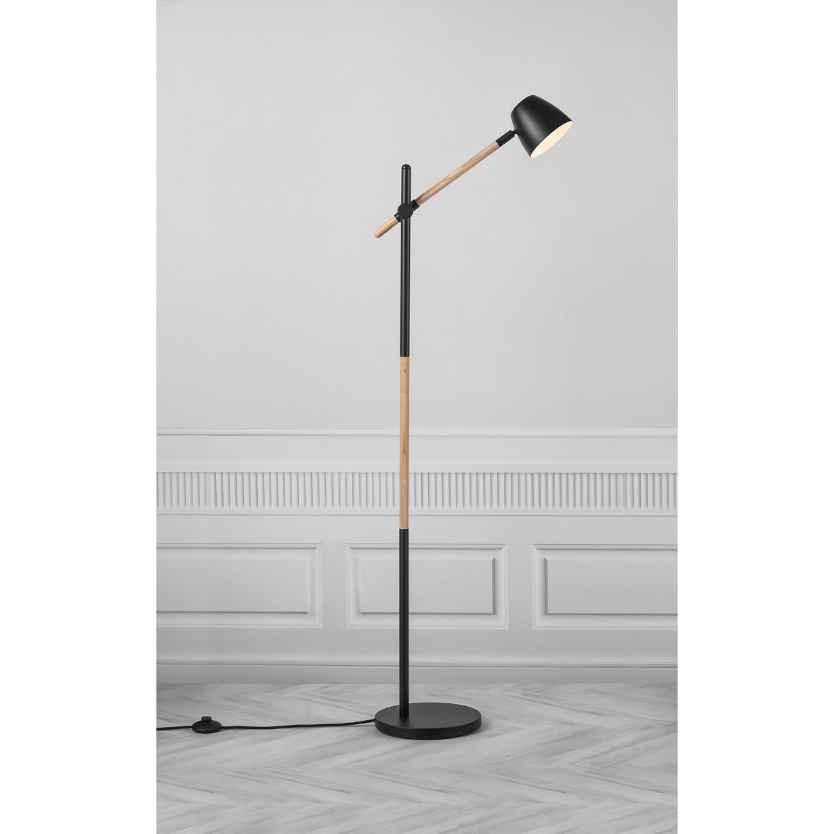 Lampadaire Lumineux et Moderne en Métal, THEO noir, NORDLUX
