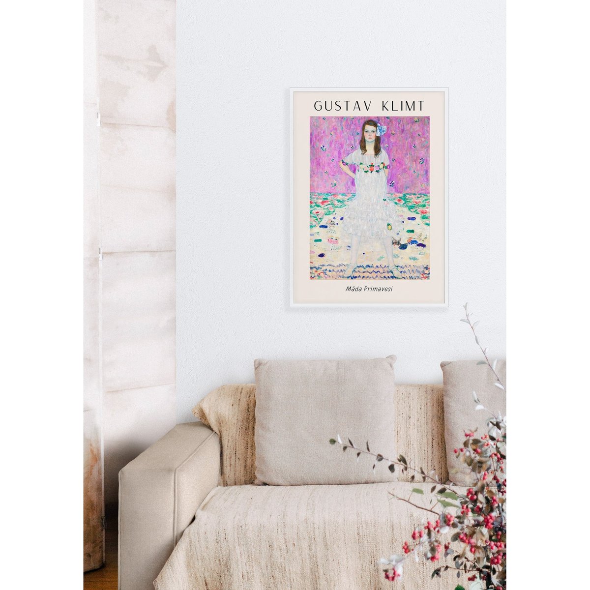 Affiche Gustav Klimt « Mâda Primavesi » blanc, L'AFFICHERIE