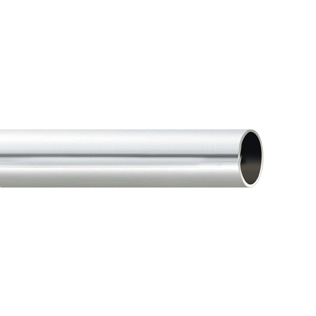 Tringle  à rideau métal diamètre 20 mm argent, HOME MAISON