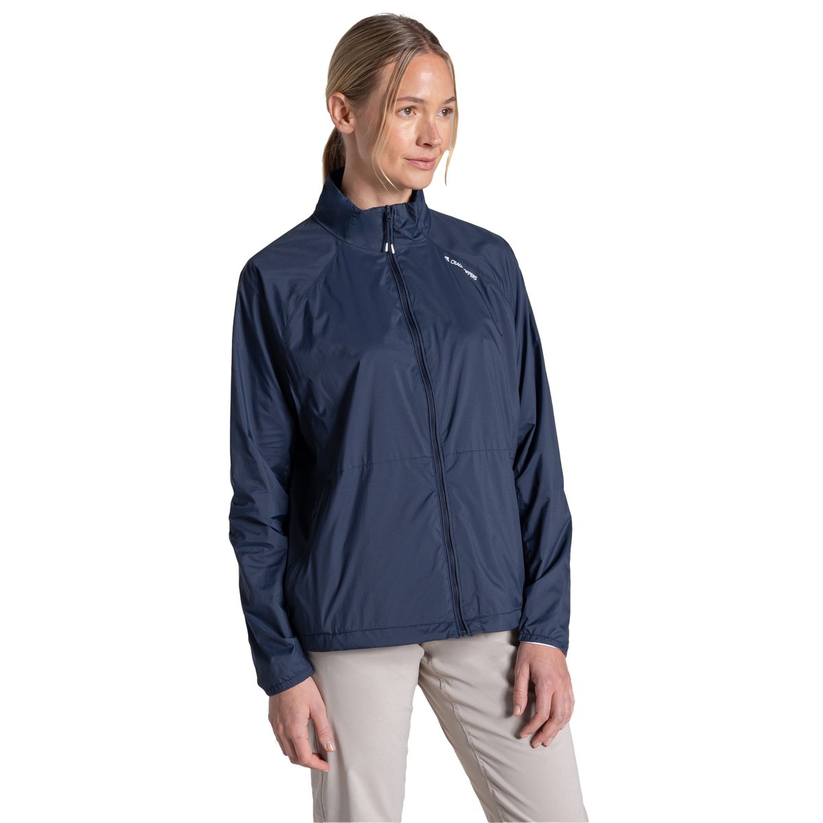 Veste technique de golf à col montant bleu marine, CRAGHOPPERS
