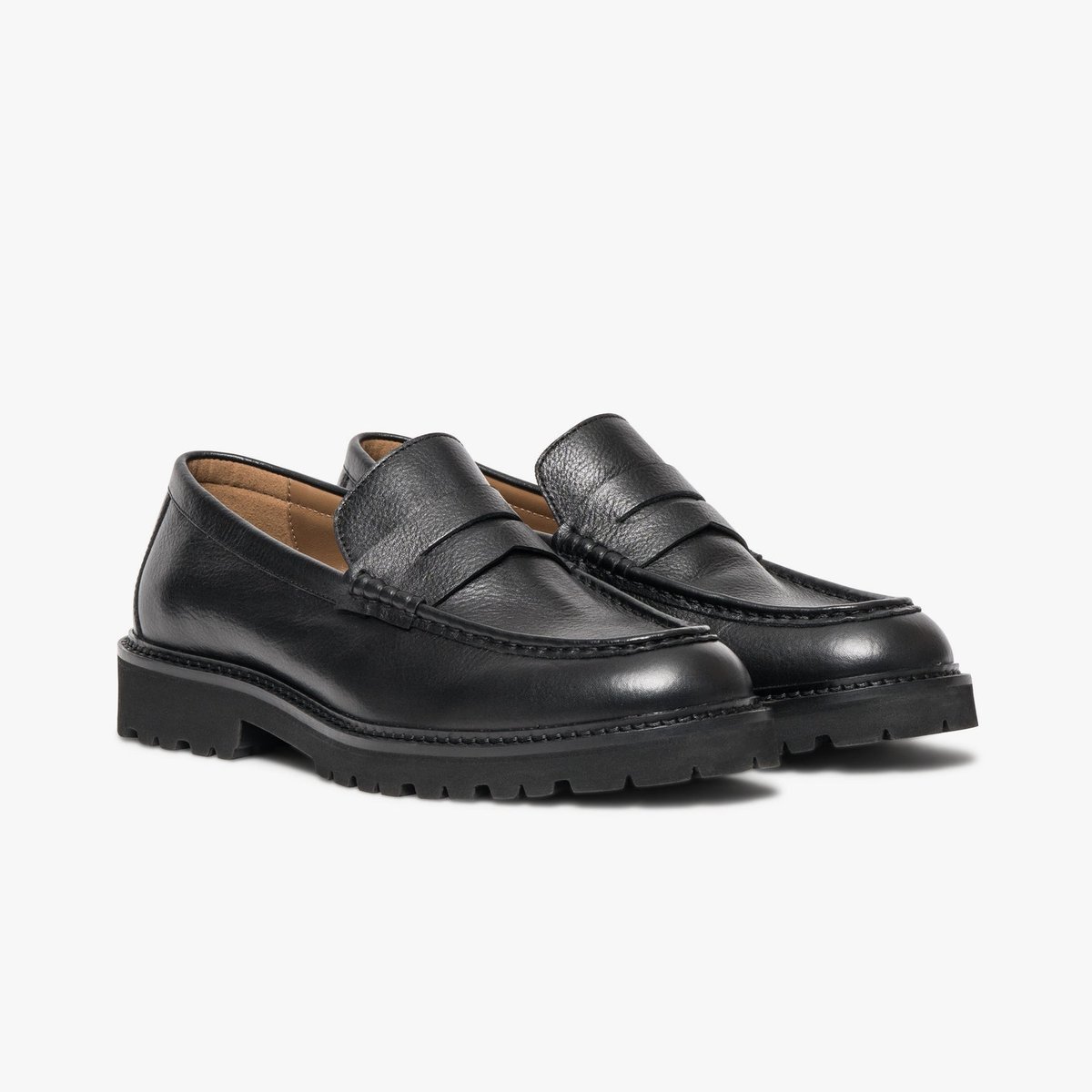 Mocassin en cuir GIANNI noir, BOCAGE