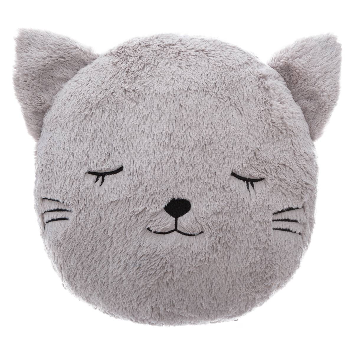 Coussin enfant tête de chat CHAT multicolore, ATMOSPHERA FOR KIDS