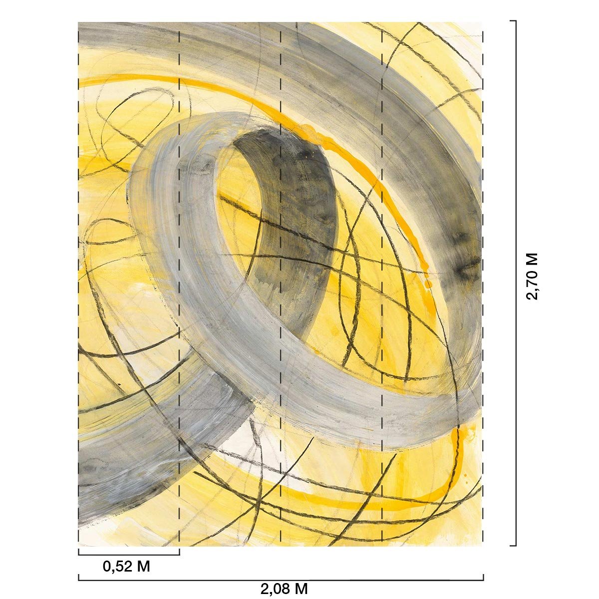 Papier peint graphique looping intissé, HEXOA