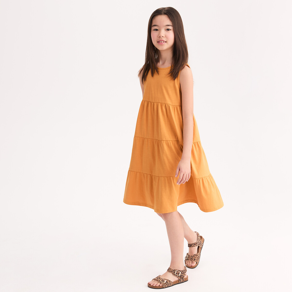 Sleeveless Mid-Length Dress yellow, LA REDOUTE COLLECTIONS