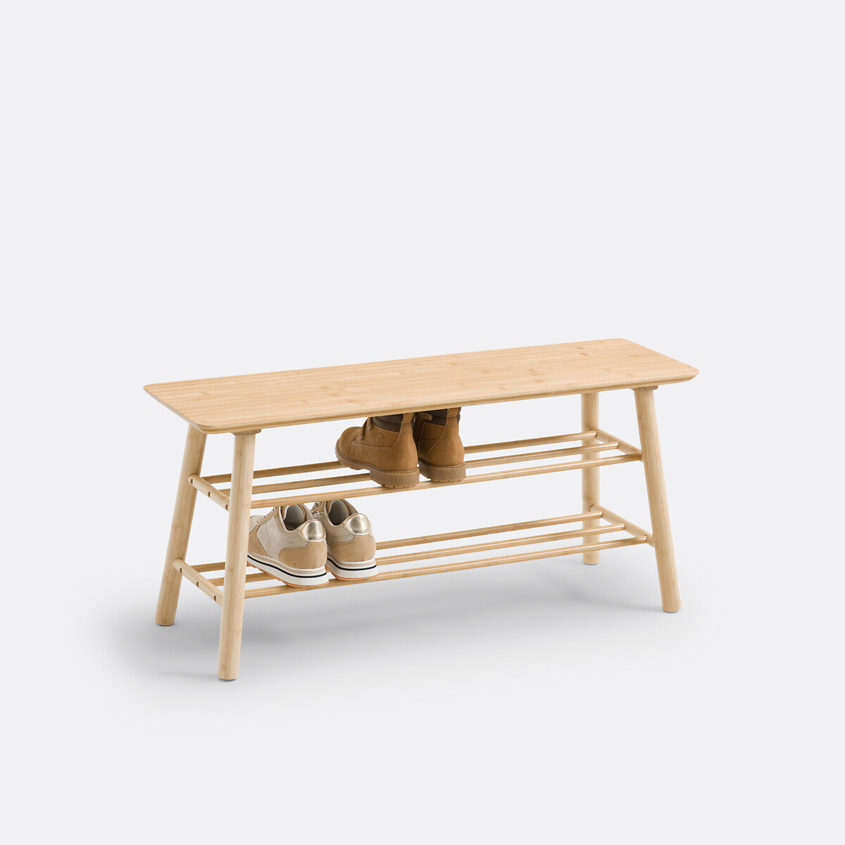 Banc d'entrée avec rangement chaussures, Ivo naturel, SO'HOME
