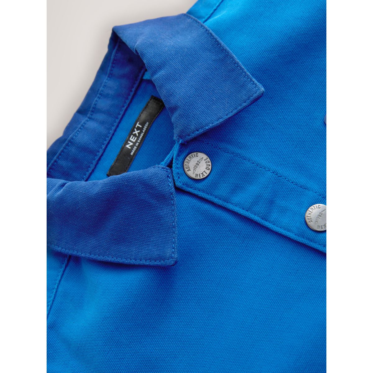 Surchemise en toile bleu cobalt, NEXT