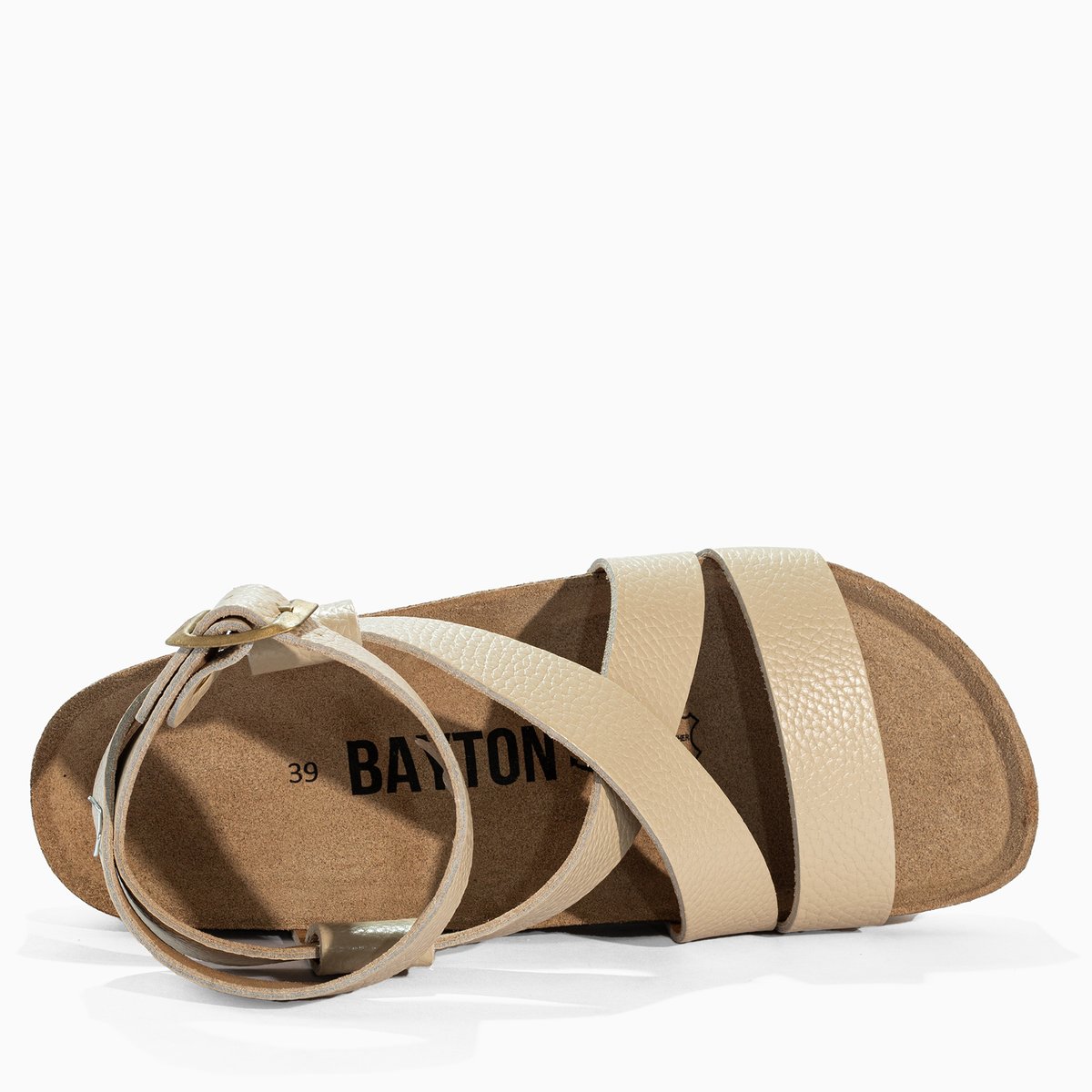 Sandales en cuir MYKONOS blanc, BAYTON