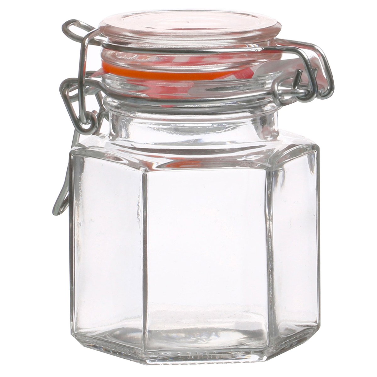 Petit pot confiture hermétique verre avec clip 100ml transparent, WADIGA