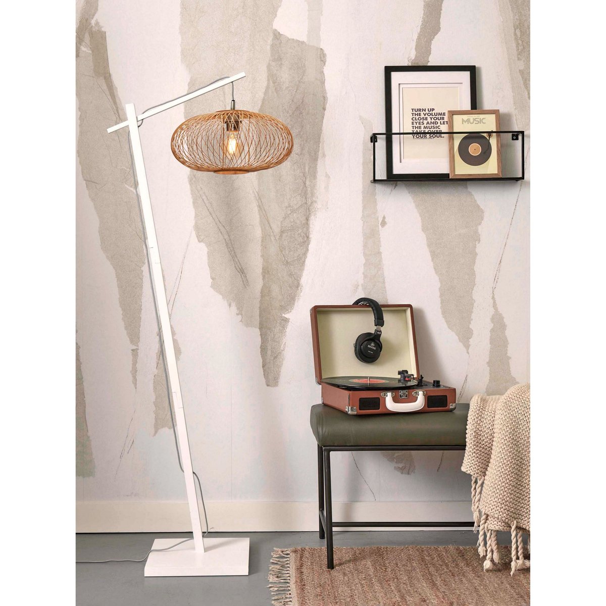 Lampadaire Bambou CANGO naturel, GOOD & MOJO