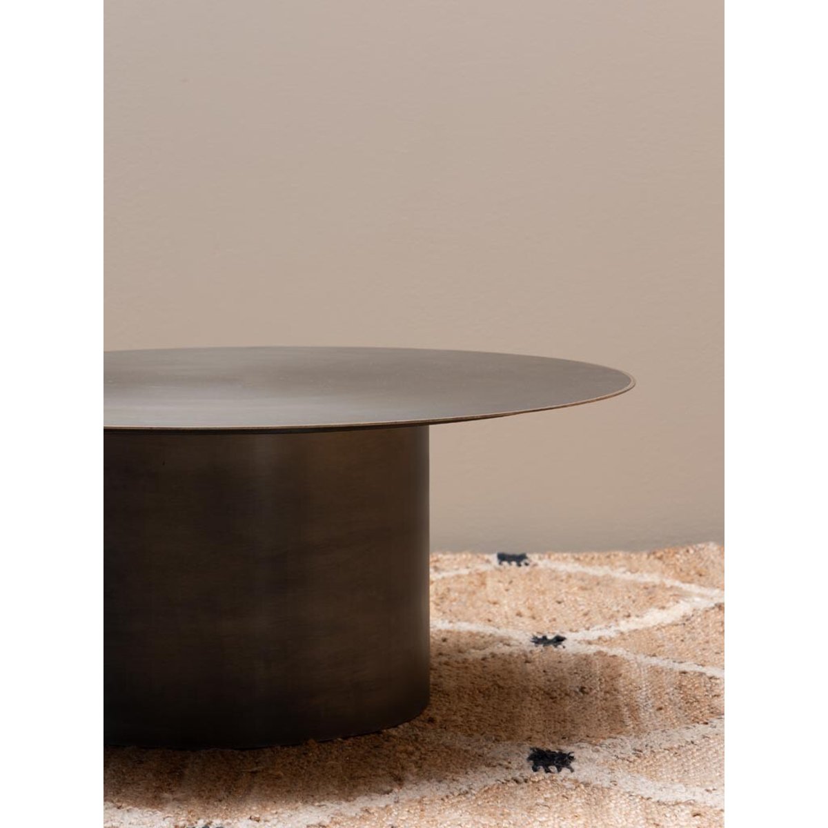 Lot de 2 tables basses en métal CALGARY gris, CHEHOMA