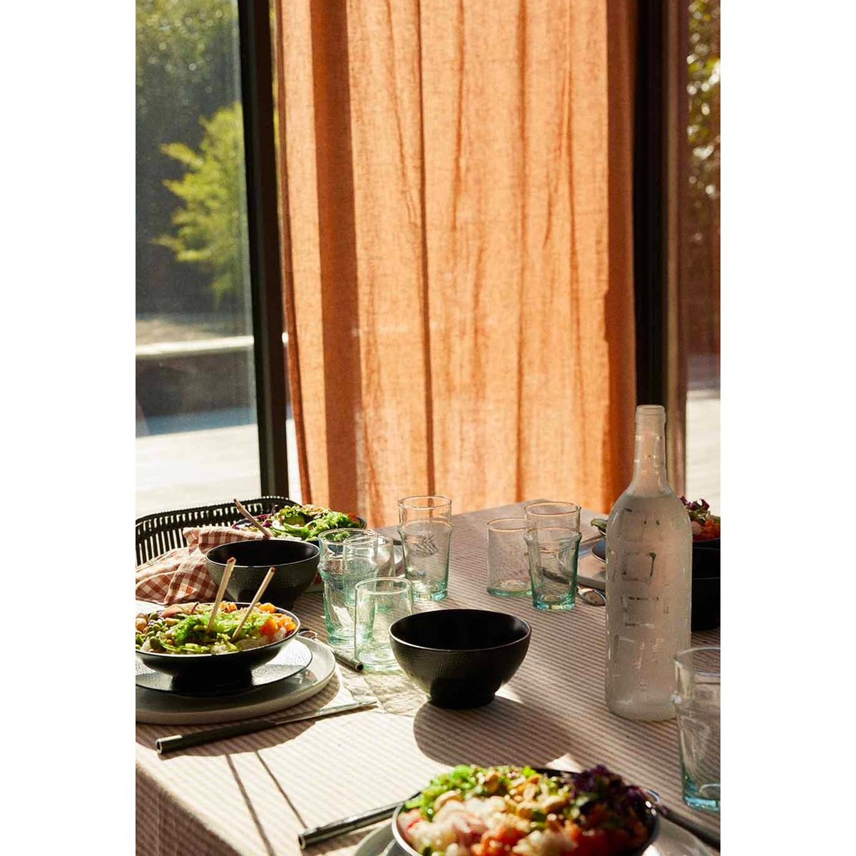 Rideau en lin lavé marron tabac, GABRIELLE PARIS