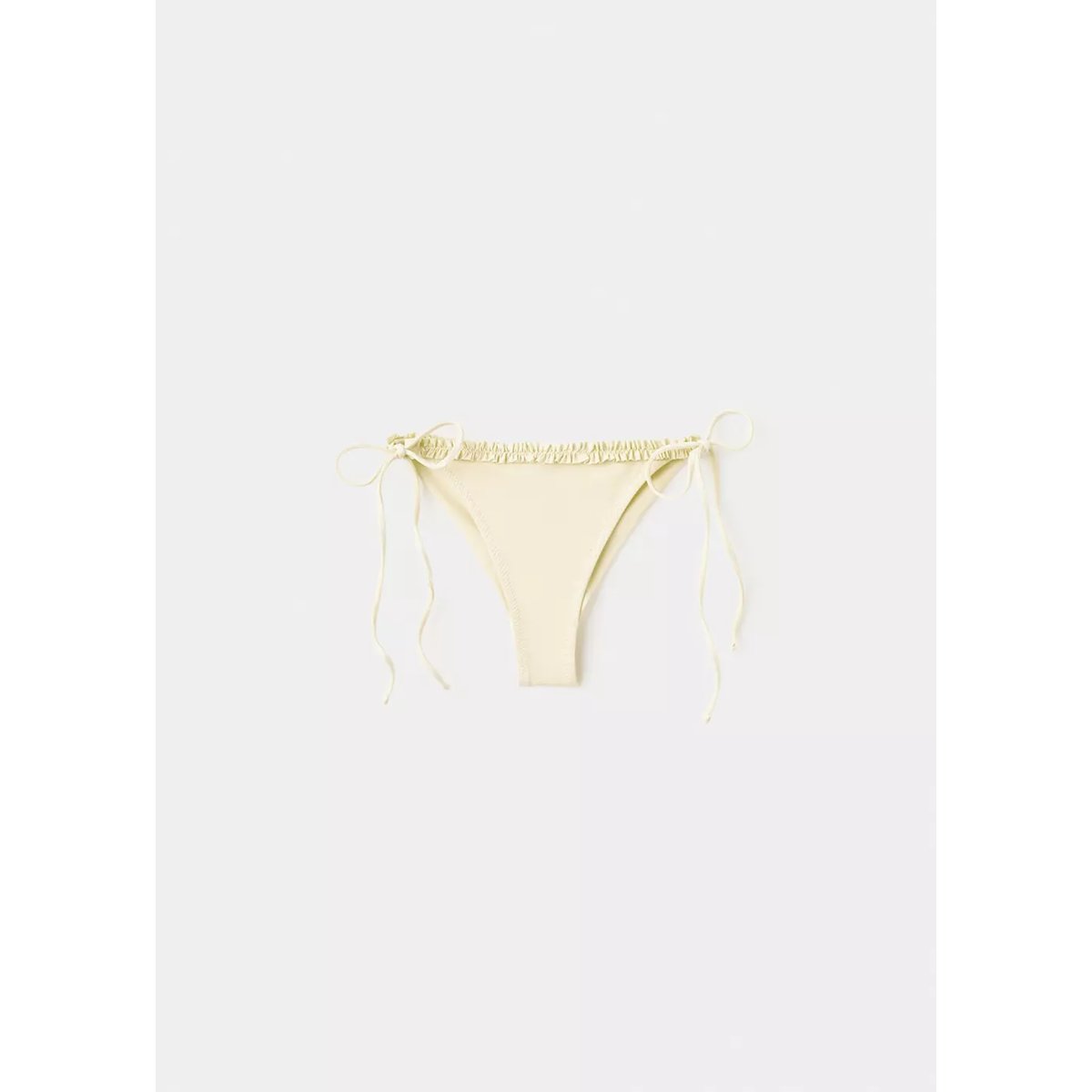 Culotte de bikini cheeky froncé écru, MANGO