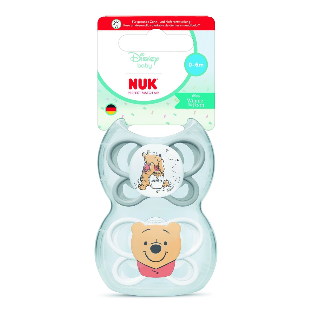 Lot de 2 sucettes Perfect Match Air 0-6 mois Winnie - Nuk winnie, NUK