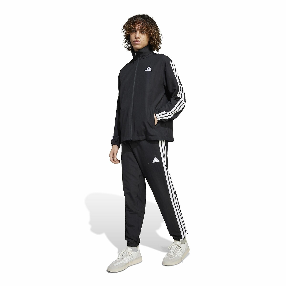 Survêtement en toile 3 bandes Sportswear Basic noir, ADIDAS SPORTSWEAR