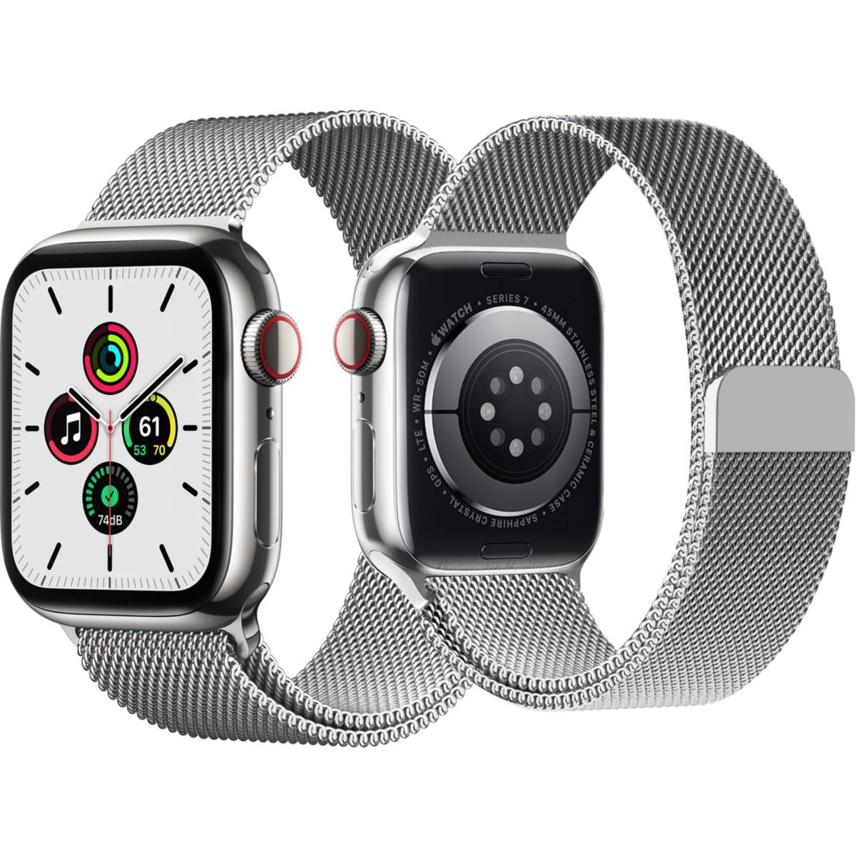 Bracelet Apple Watch Acier 38/40/41 mm gris, ADEQWAT