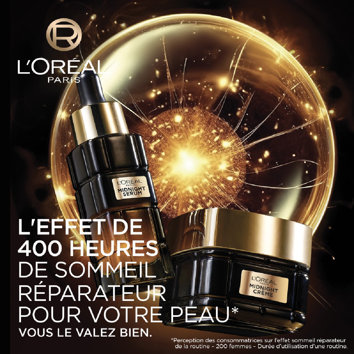 Duo Soin Jour et Midnight Sérum Nuit couleur unique, L'OREAL PARIS