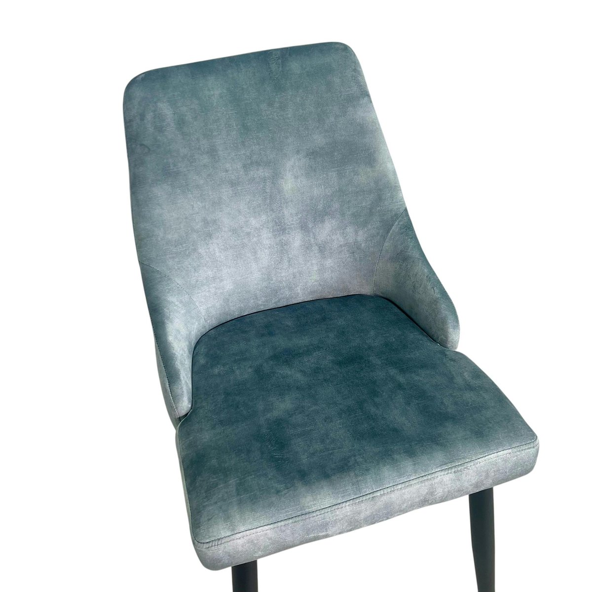Chaise en velours (lot de 2) MALMOE bleu, PIER IMPORT