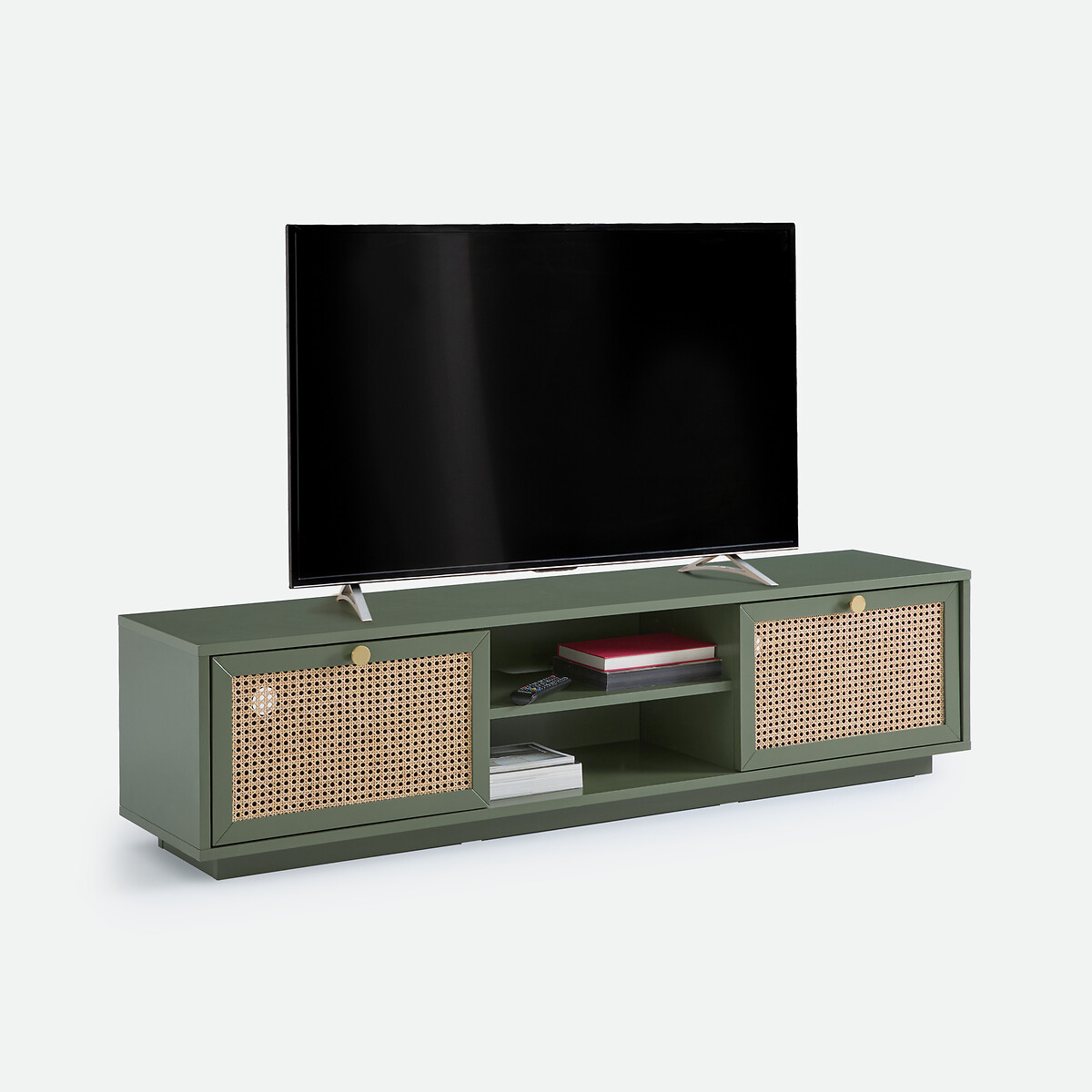 Mesa de TV Hifi 2 portas, 2 nichos, Paola caqui, LA REDOUTE INTERIEURS