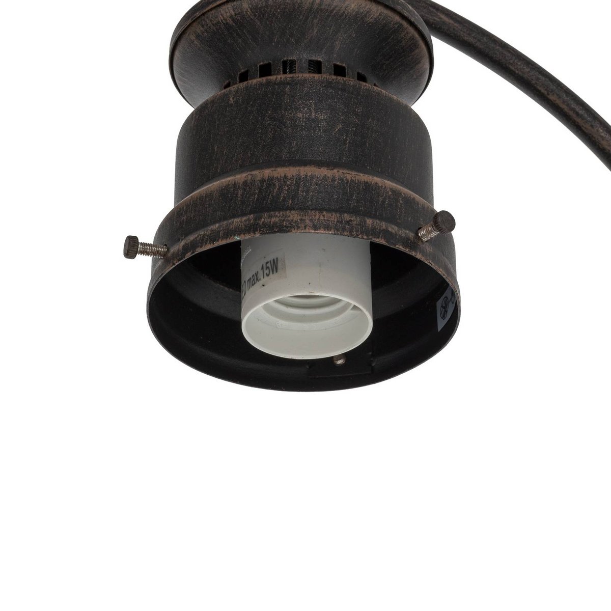 Lampadaire extérieur traditionnel, Eddie brun rouille, clair, LINDBY