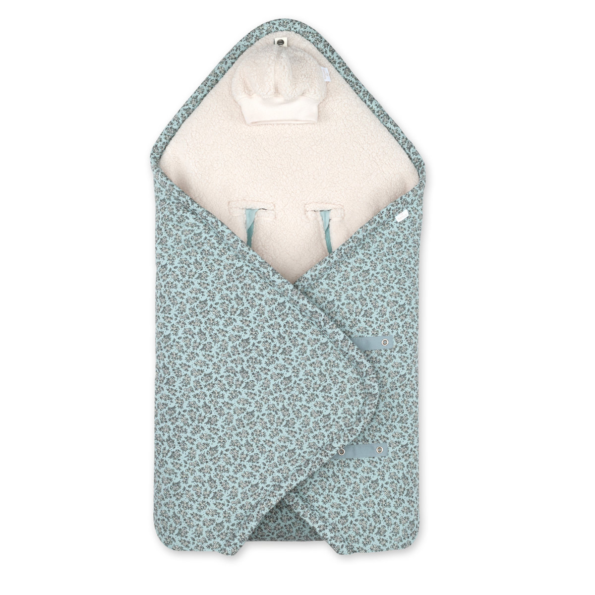 Nid d'ange bébé poussette et siège auto hiver - Teddy bien chaud heidi opalin, BEMINI