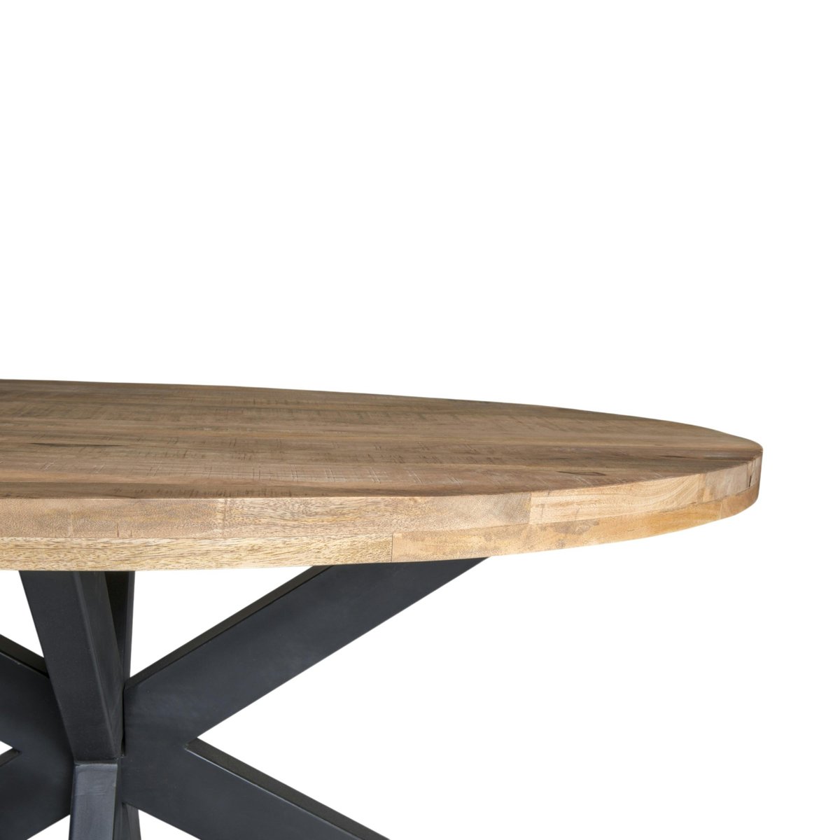 Table à manger ronde en bois de manguier Ø140 cm FULTON bois naturel, PIER IMPORT