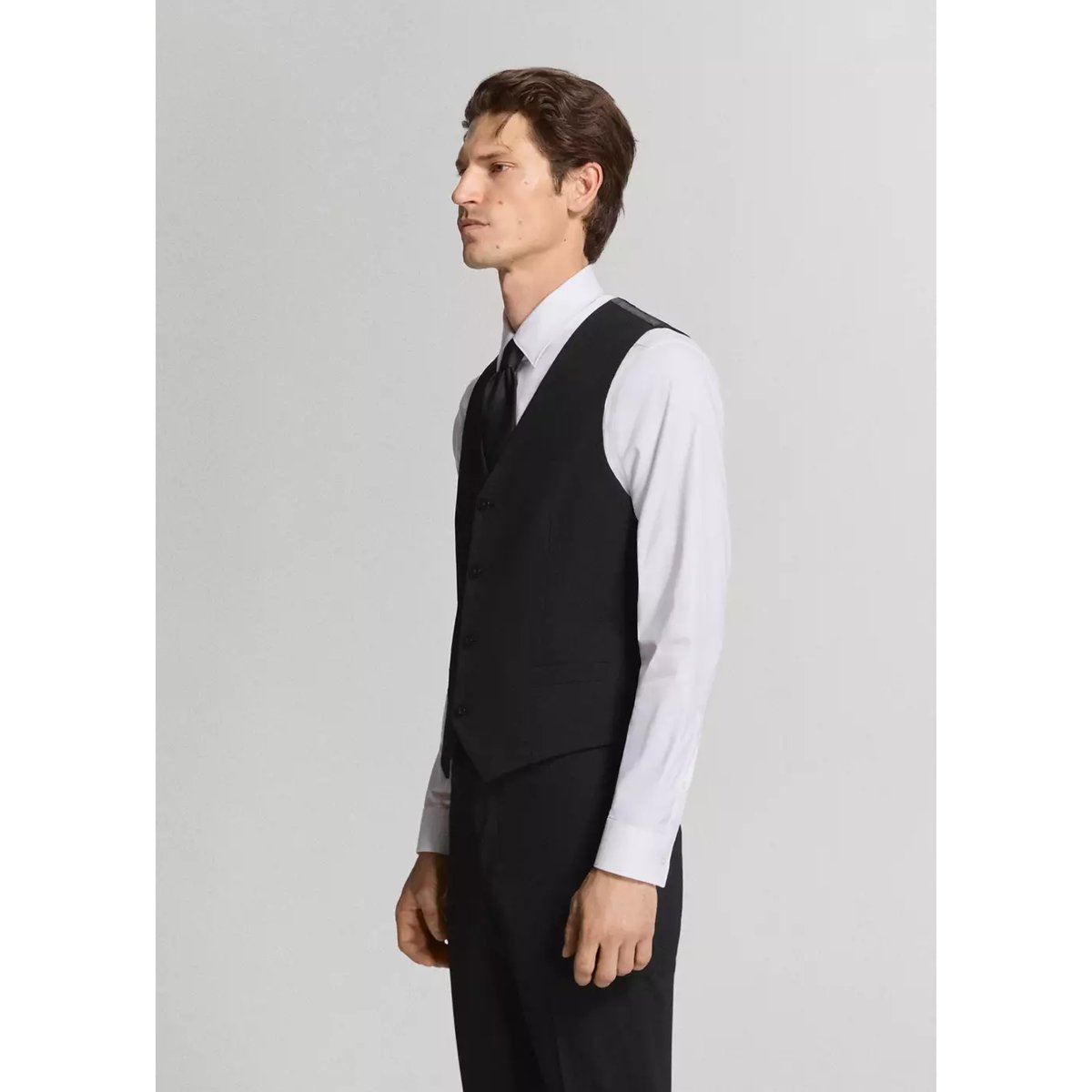 Gilet de costume Paris slim fit noir, MANGO MAN