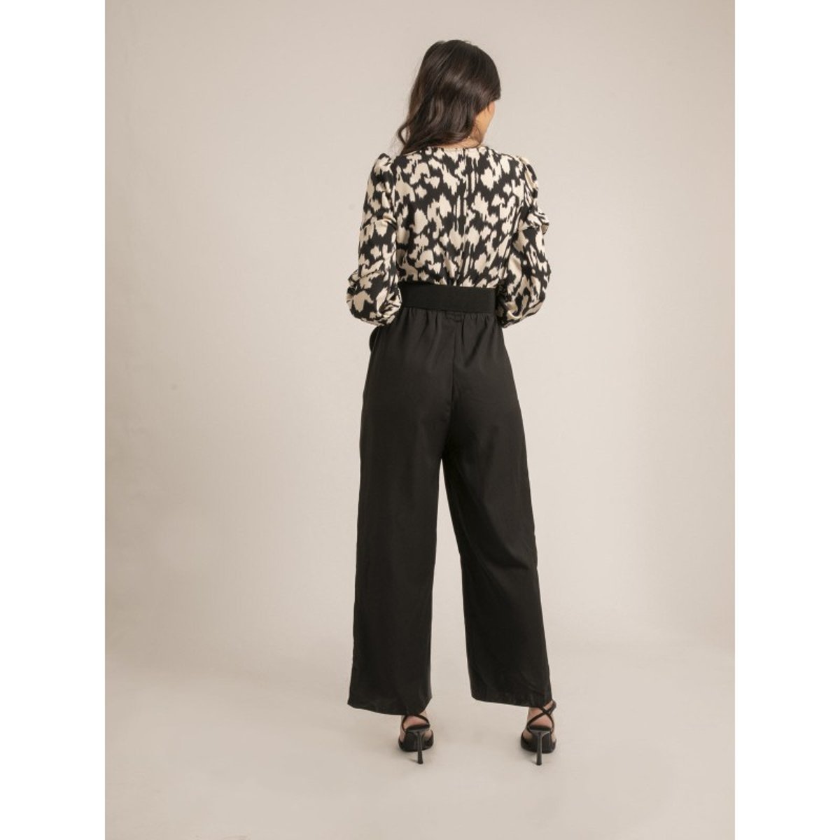 Combi Pantalon Avec Ceinture Emilor noir, DONA LISA