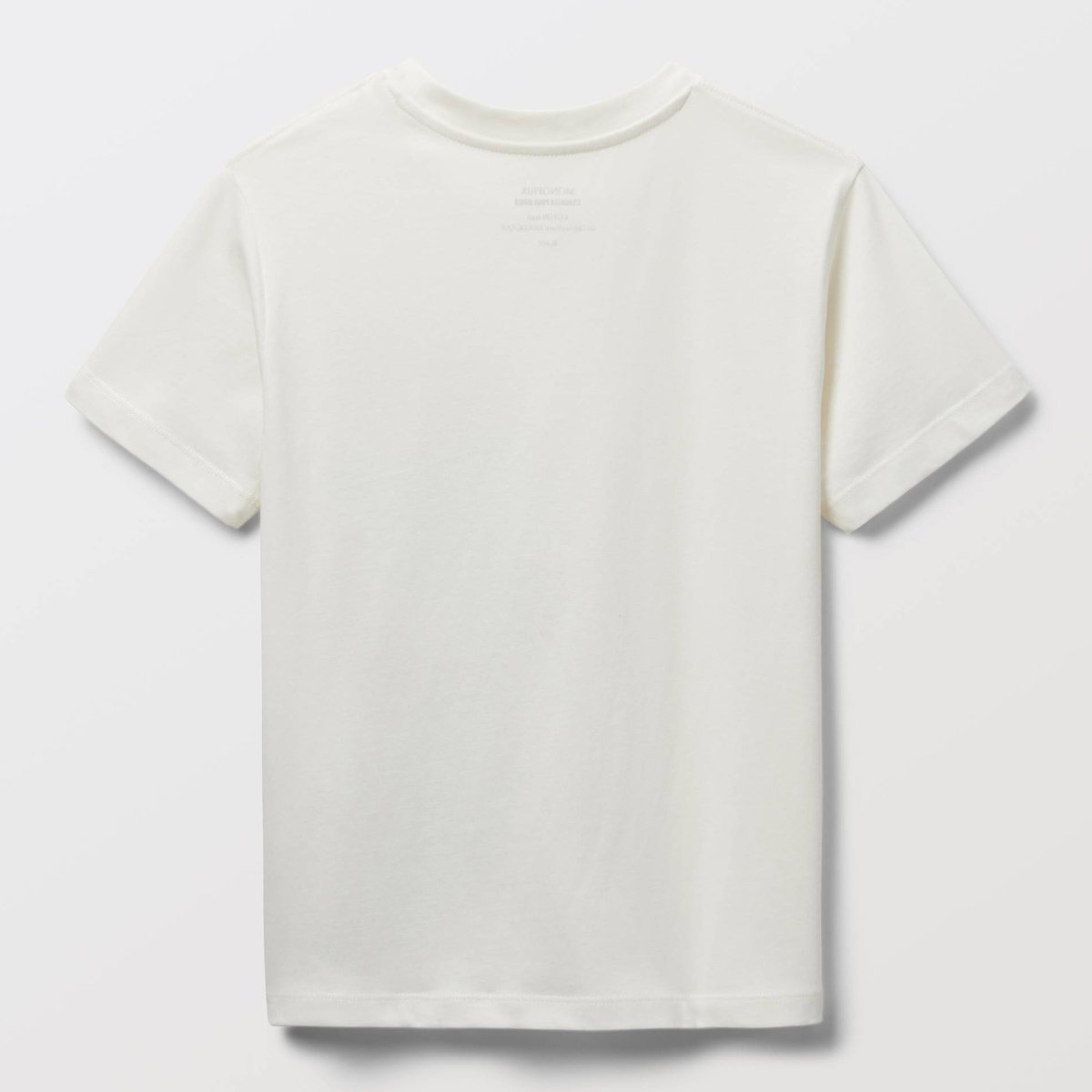 T-shirt manches courtes uni en coton BIO GOTS ecru, MONOPRIX