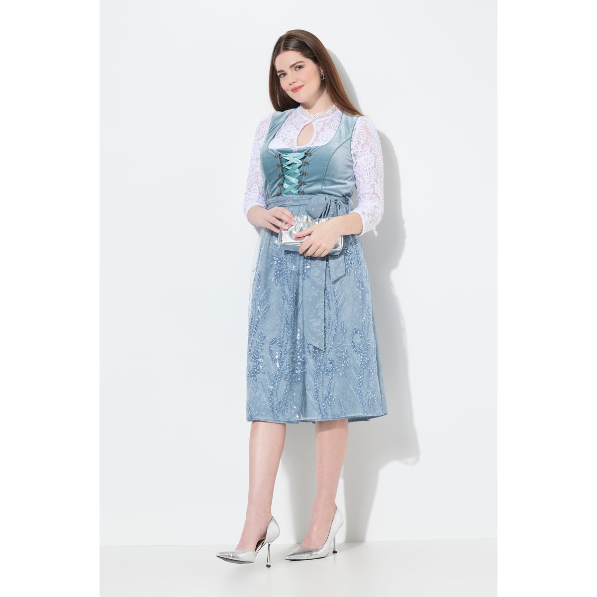 Dirndl sans manches bleu glacier, ULLA POPKEN