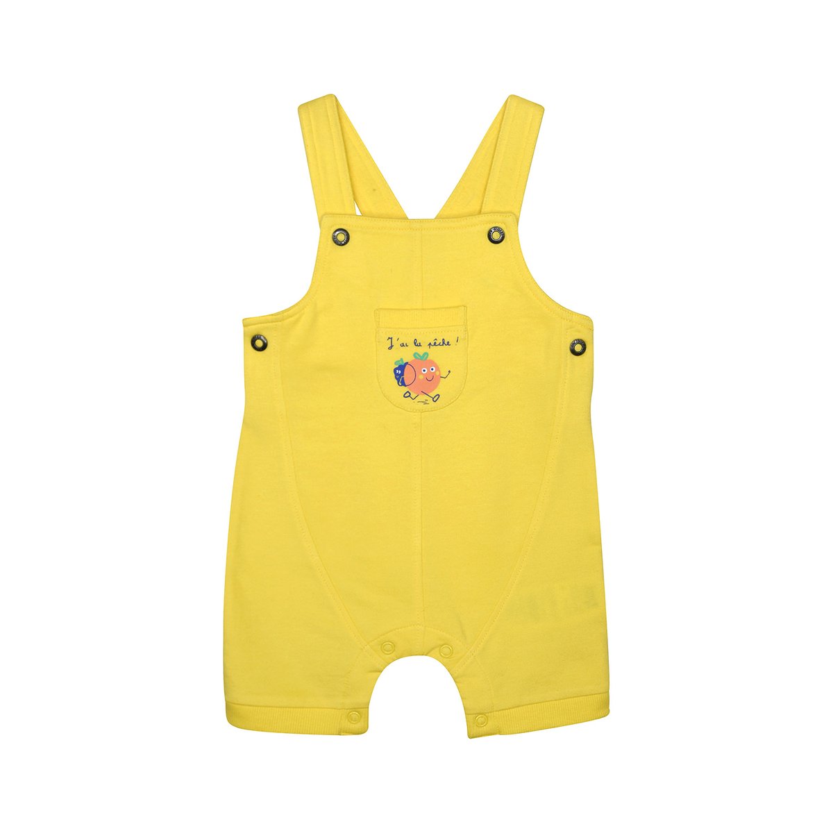 Tshirt salopette radovan maille court bebe jaune, SUCRE D'ORGE