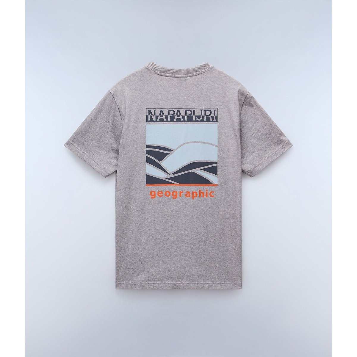 T-shirt manches courtes Sovana gris chiné, NAPAPIJRI
